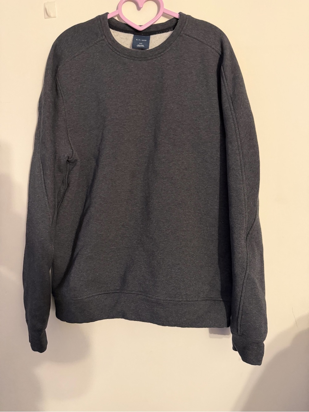 Kit and Ace Men's Charcoal Grey Crewneck Sweatshirt